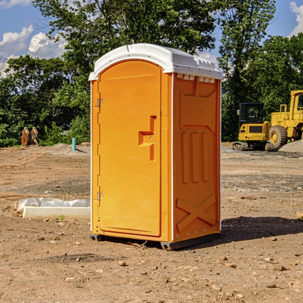 can i customize the exterior of the portable restrooms with my event logo or branding in Woodville